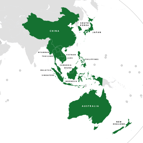map of Regional Comprehensive Economic Partnership